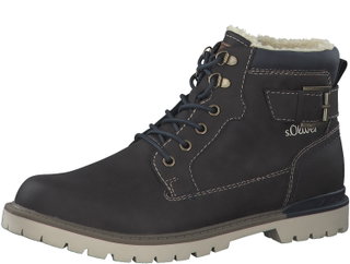 s.Oliver Winter Boot 5-16253-29-302 - lined, side zipper - dark brown Men